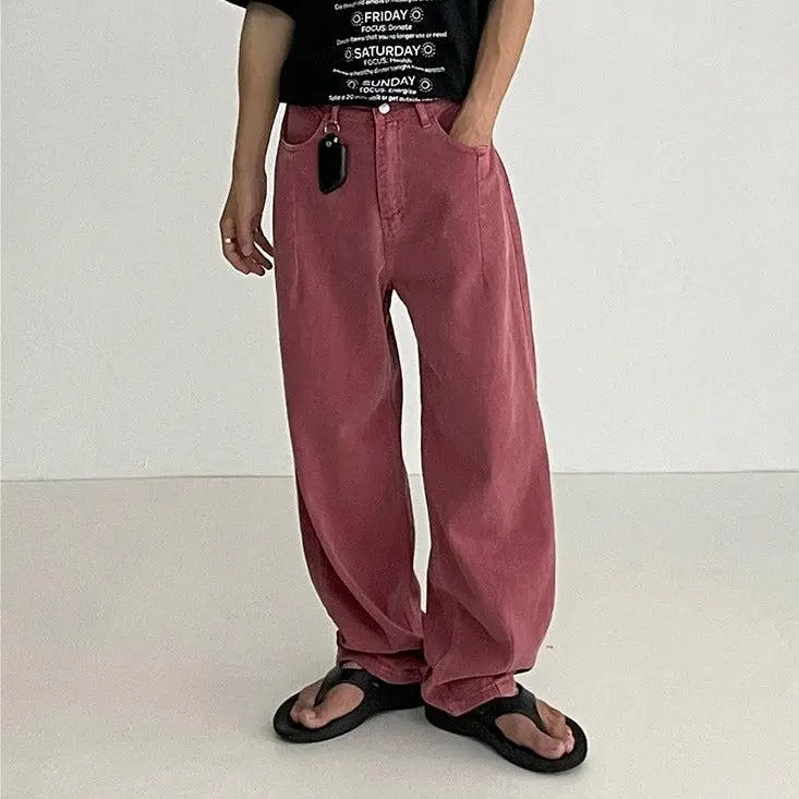 Clean Wide Leg Washed Jeans