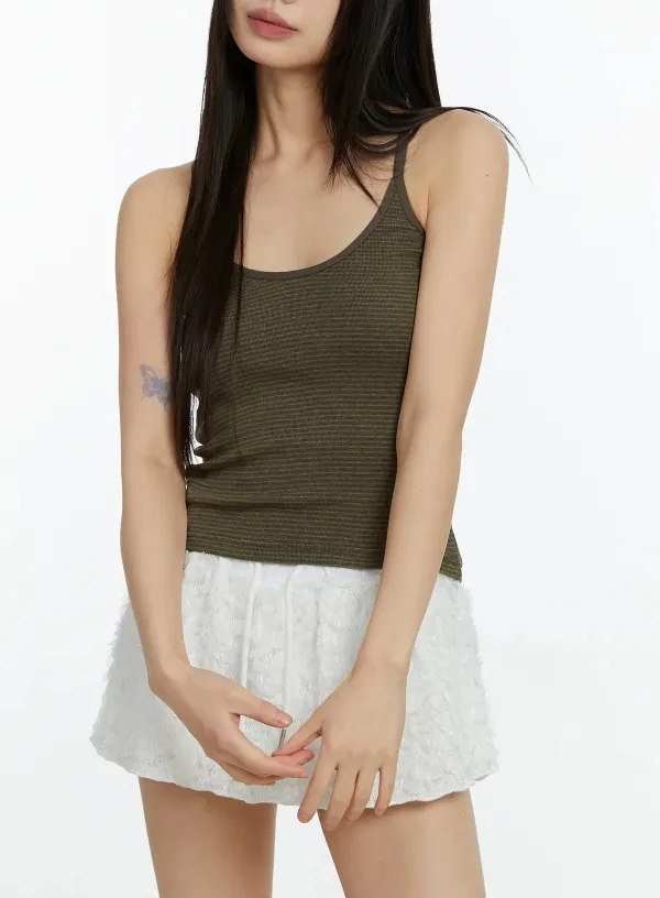 Striped Round Neck Tank Top