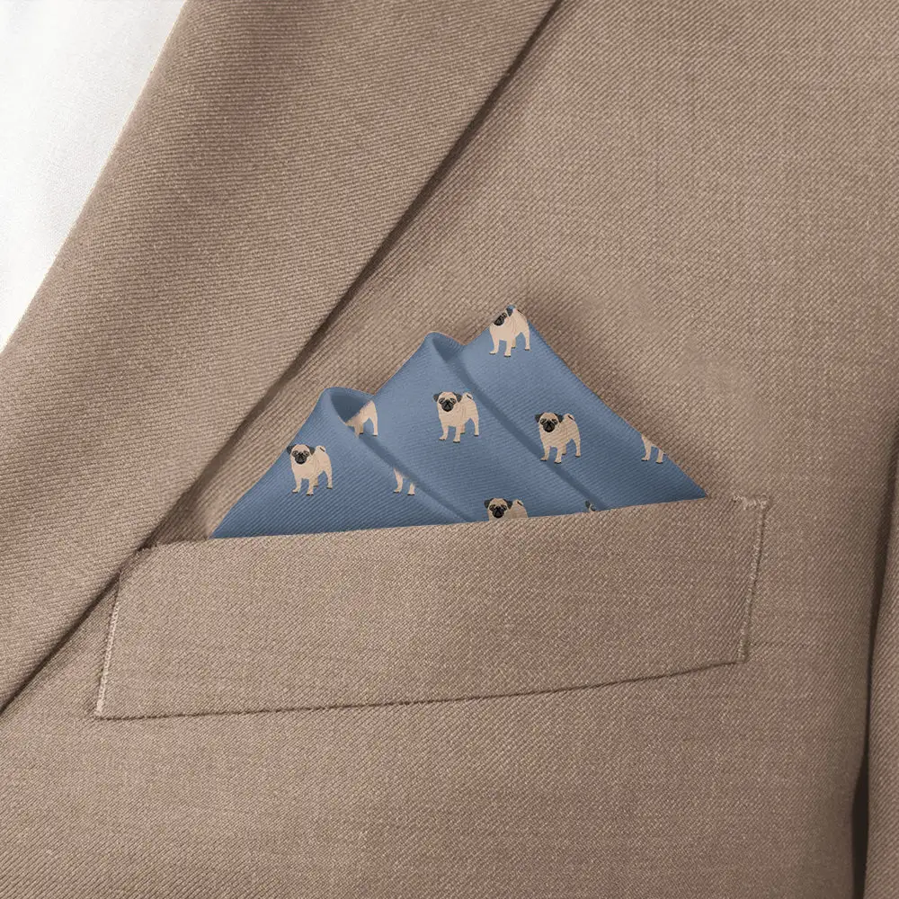 Sophisticated Decorative Animal Motif Dog Motif Pocket Square