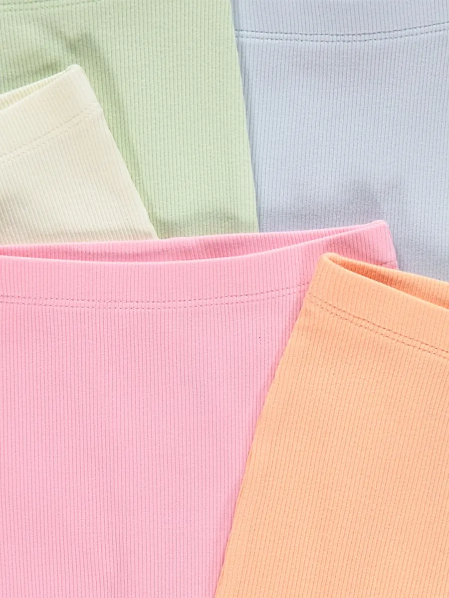 Pastel Ribbed Leggings 10 Pack