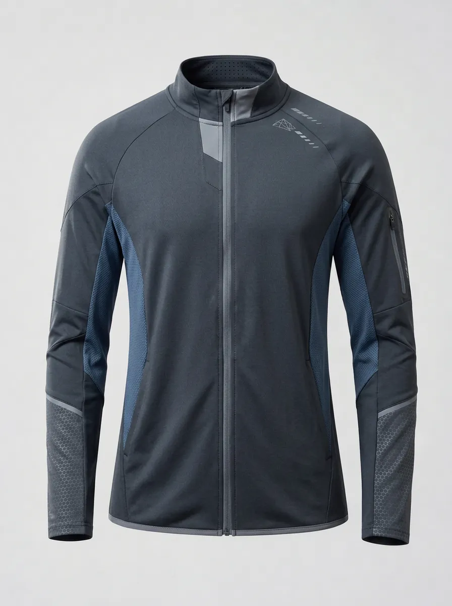 Men's Sportswear Performance Geometric Pattern Printed Zip-Up Jacket