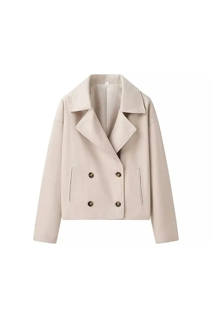 Double-Breasted Cropped Cardigan