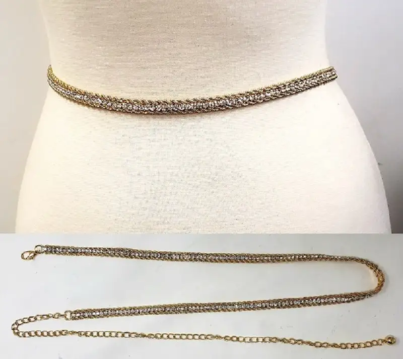 Chic Crystal Waist Belt