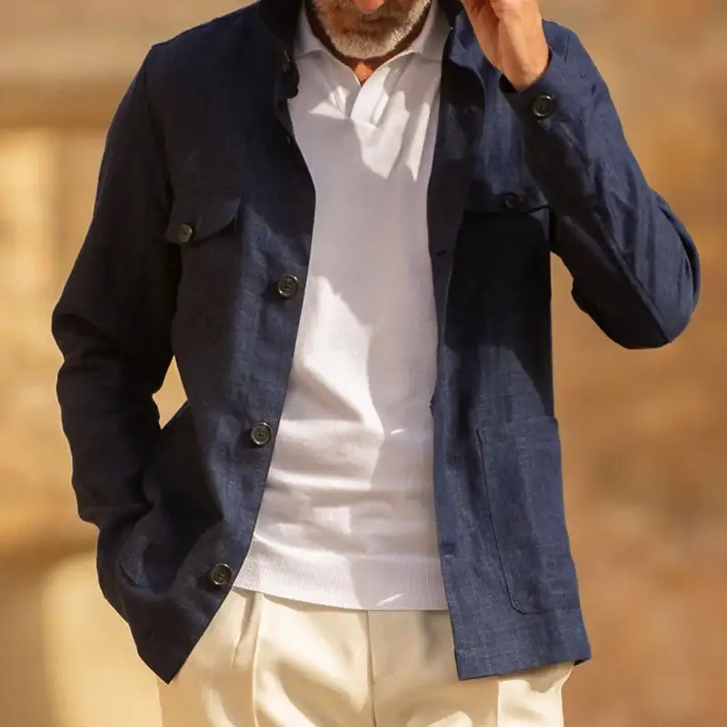 Linen Button Jacket