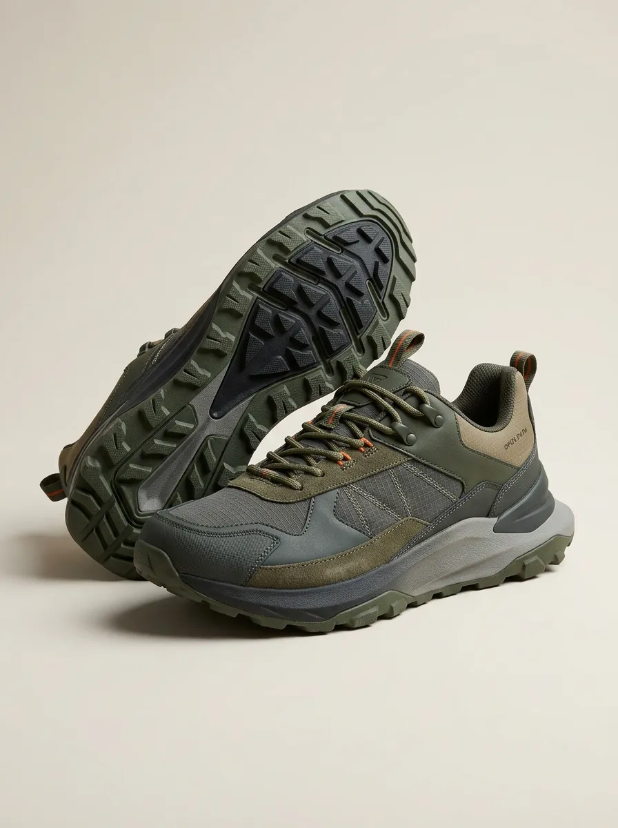Streamlined Hiking-Inspired Casual Sneakers
