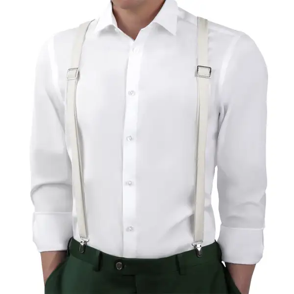 Classic Clean Solid Tone Suspenders
