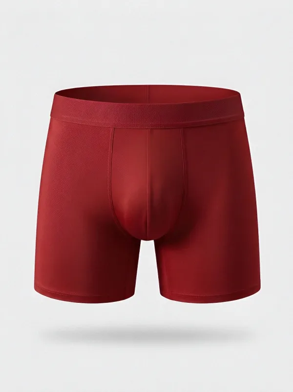 Men's Solid Blue Breathable Mesh Boxer Briefs