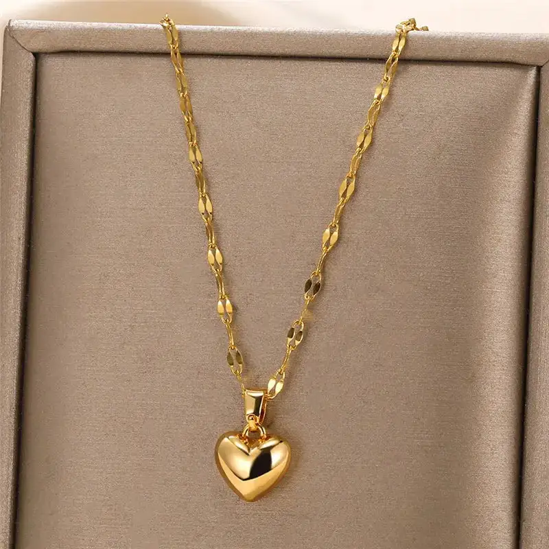 Heart Puffed Necklace