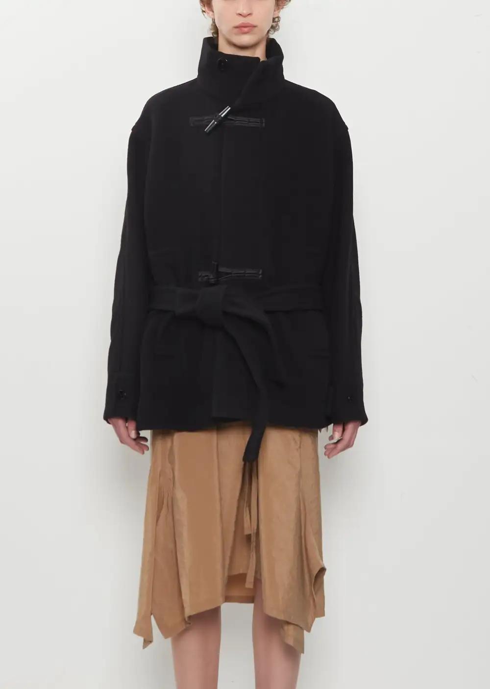 Women's Double Face Oversized Stand Collar Coat
