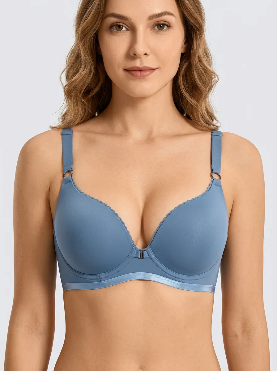 Women's Front-Closure Padded Bra