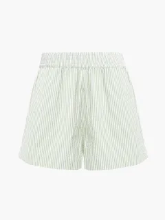 Casual Comfort High Waist Striped Shorts