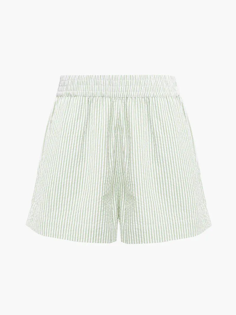 Casual Comfort High Waist Striped Shorts