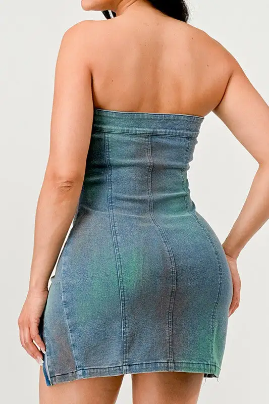 Comfort Fit Denim Mini Dress