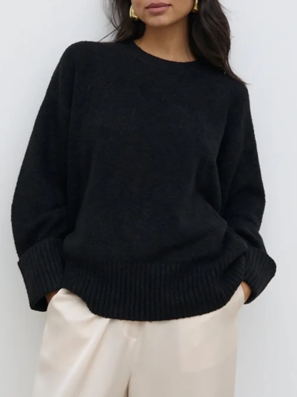 Slight Stretch Oversized Jumper