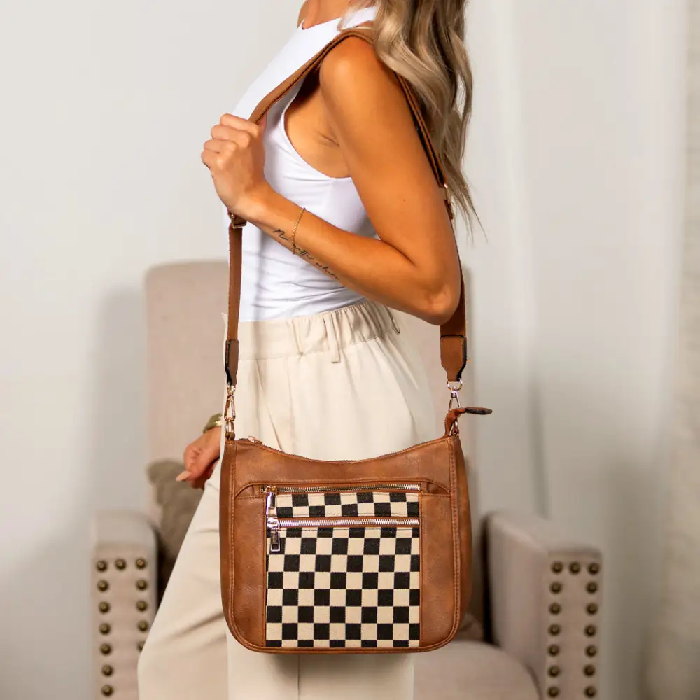 Mixed Media Crossbody Bag