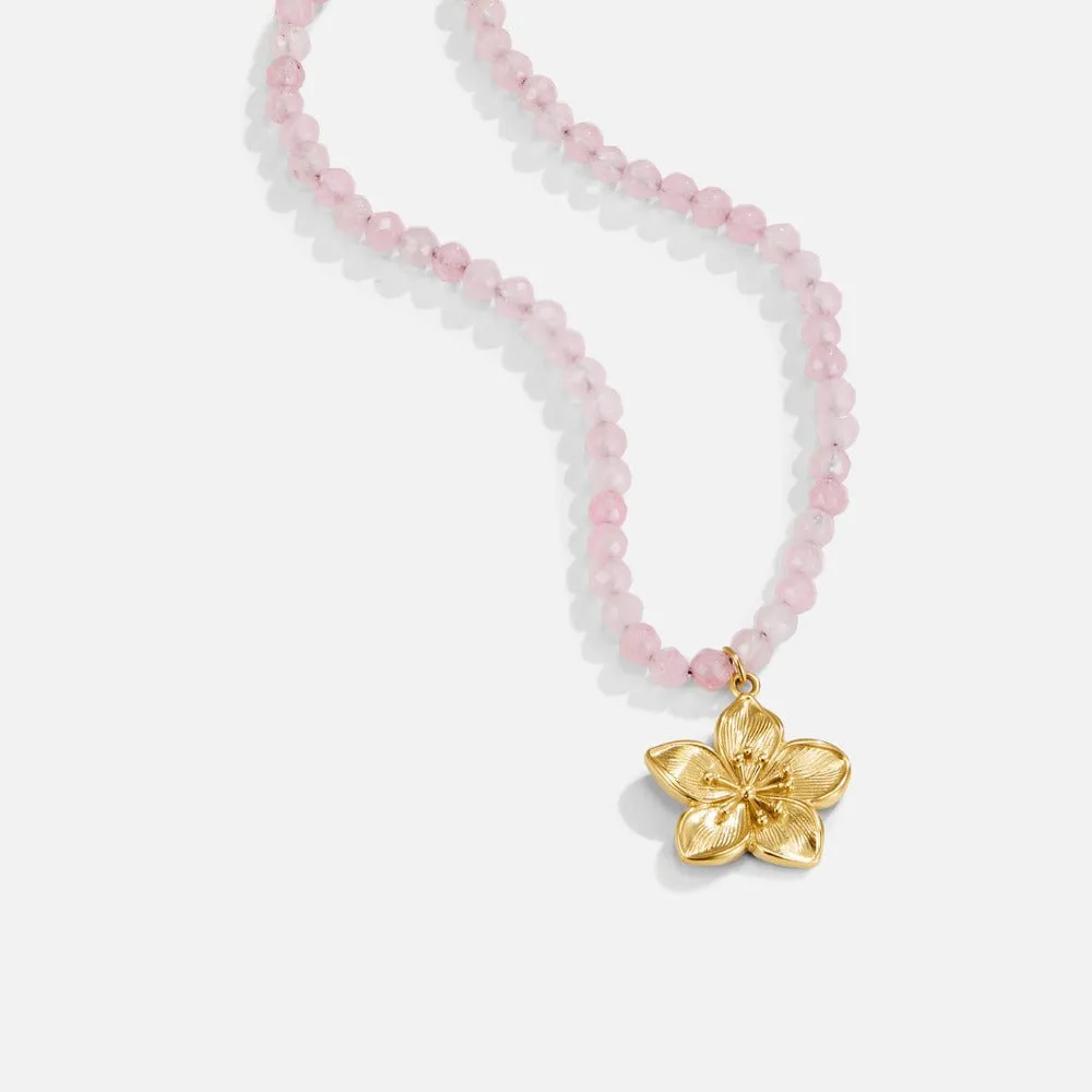Waterproof Blossom Pendant Necklace