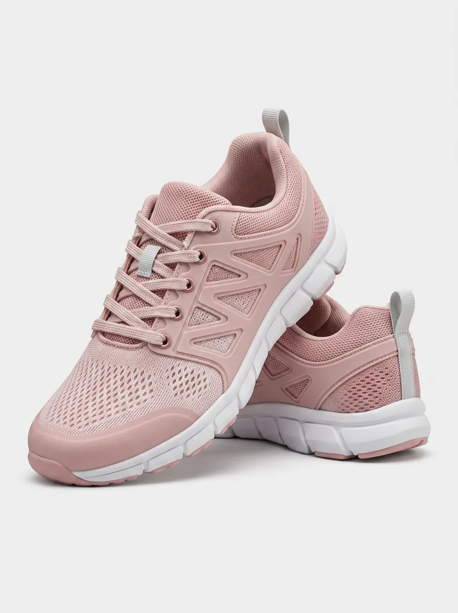Women's Ridgeway Casual Sporty Pink Mesh Printed Sneakers