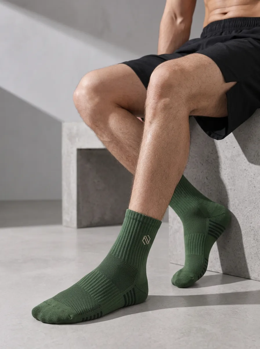 Men's Embroidered Emblem Sport Socks