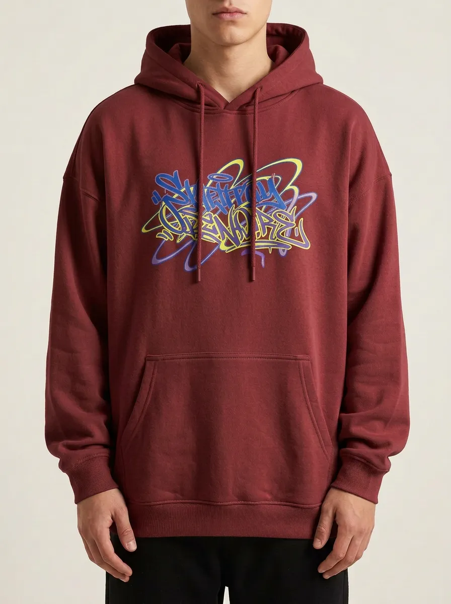Unisex Urban Graffiti Emblem Hoodie