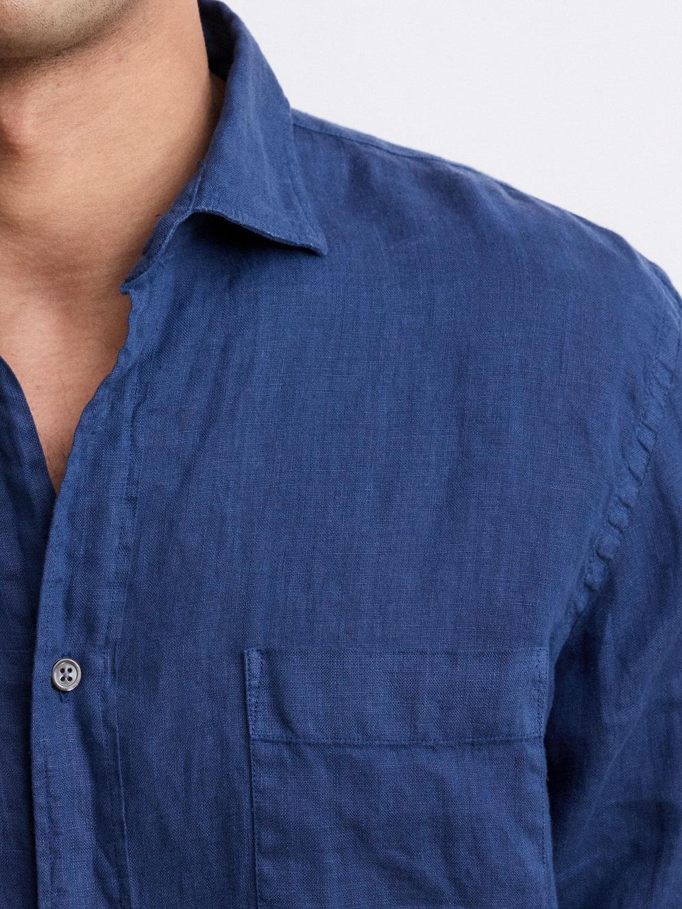 Casual Soft And Comfortable Daily Dark Blue Shirt