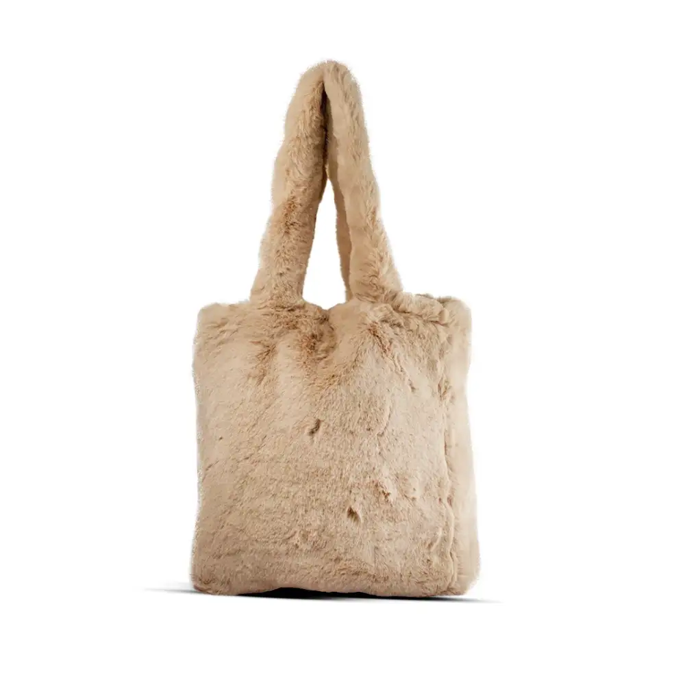 Travel Ready Handheld Fur Handbag