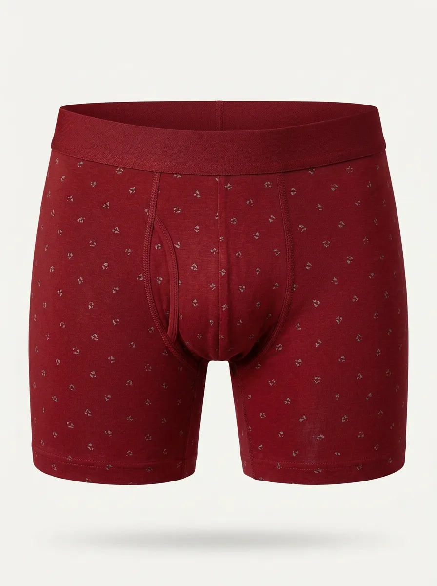 Men's Minimalist Geometric Pattern Printed Boxer Briefs