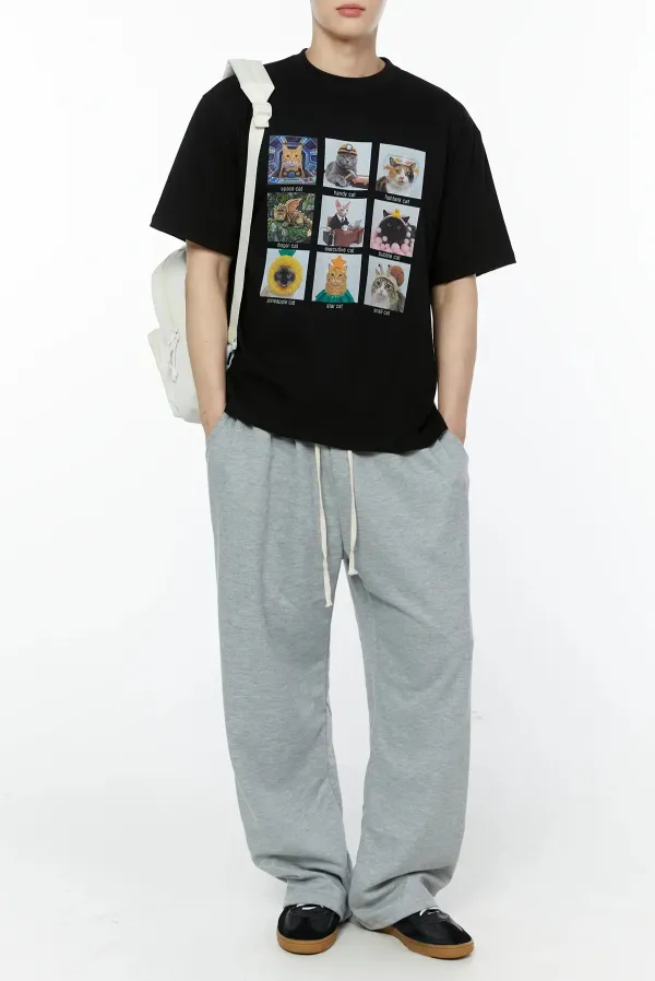 Men's Square Graphics Print T-Shirt