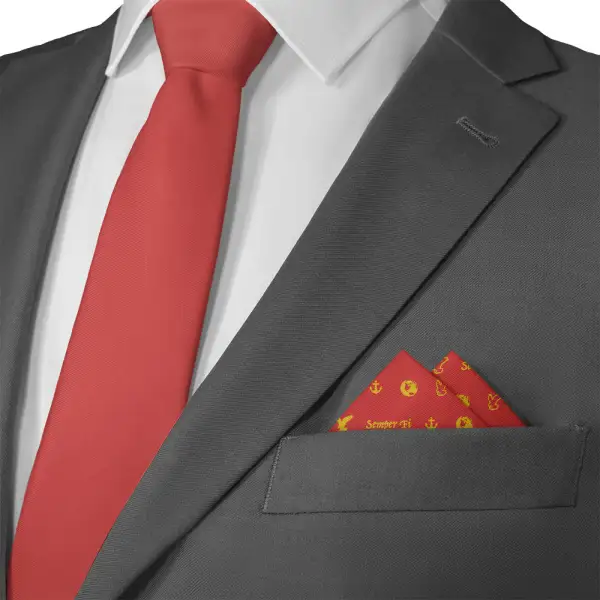 Understated Modern Military Motif Pocket Square