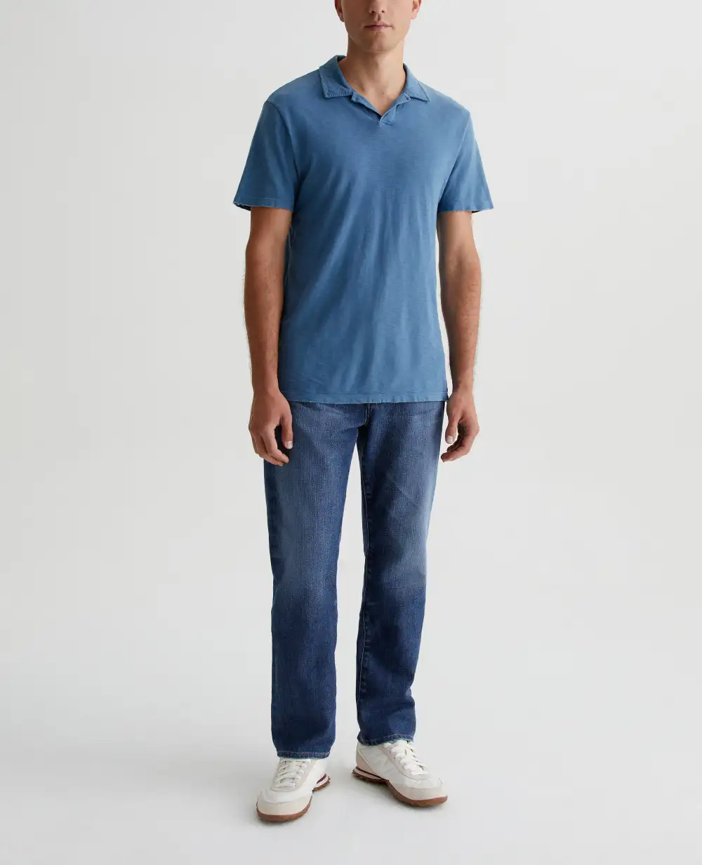 Men's Short Sleeve Jersey Knit Polo Shirt