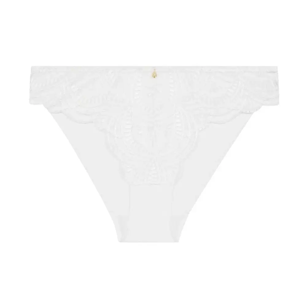 Women's Seamless Embroidery Cutout Detail Tanga Panty