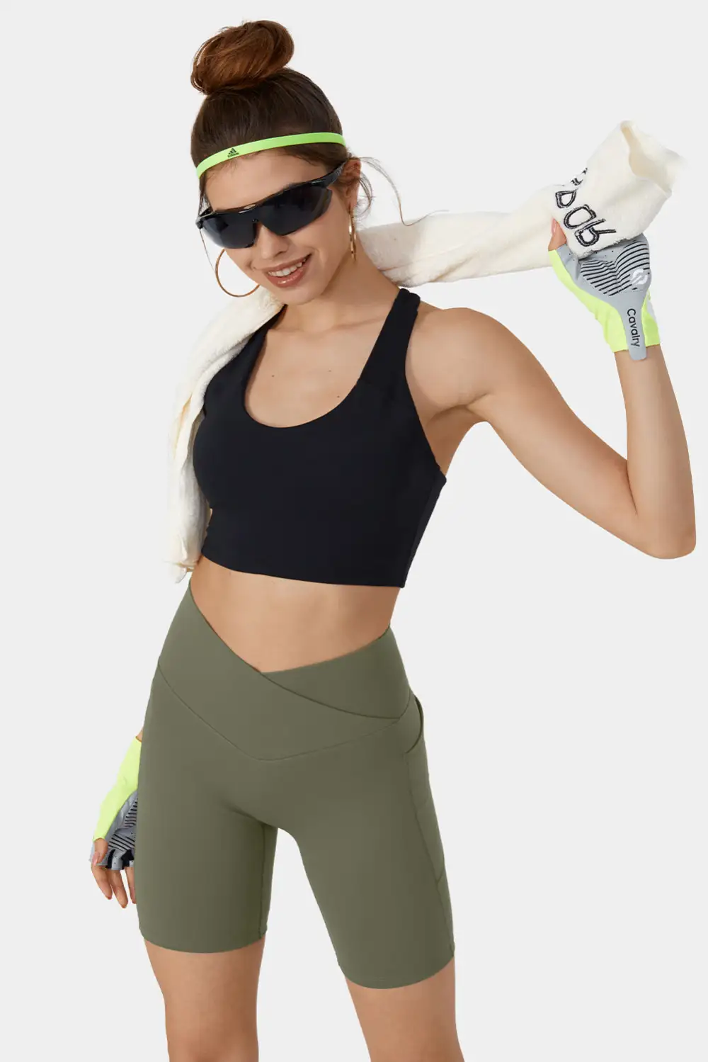 Swimwear Solid Split Pocket Sheath Active Bikinis Bottoms