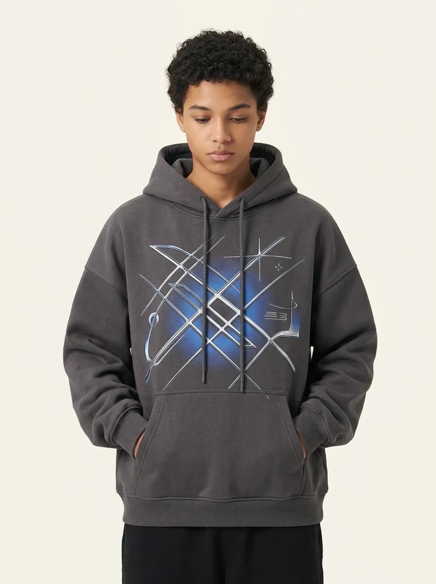 Unisex Y2K Cyberpunk Abstract Star Hoodie