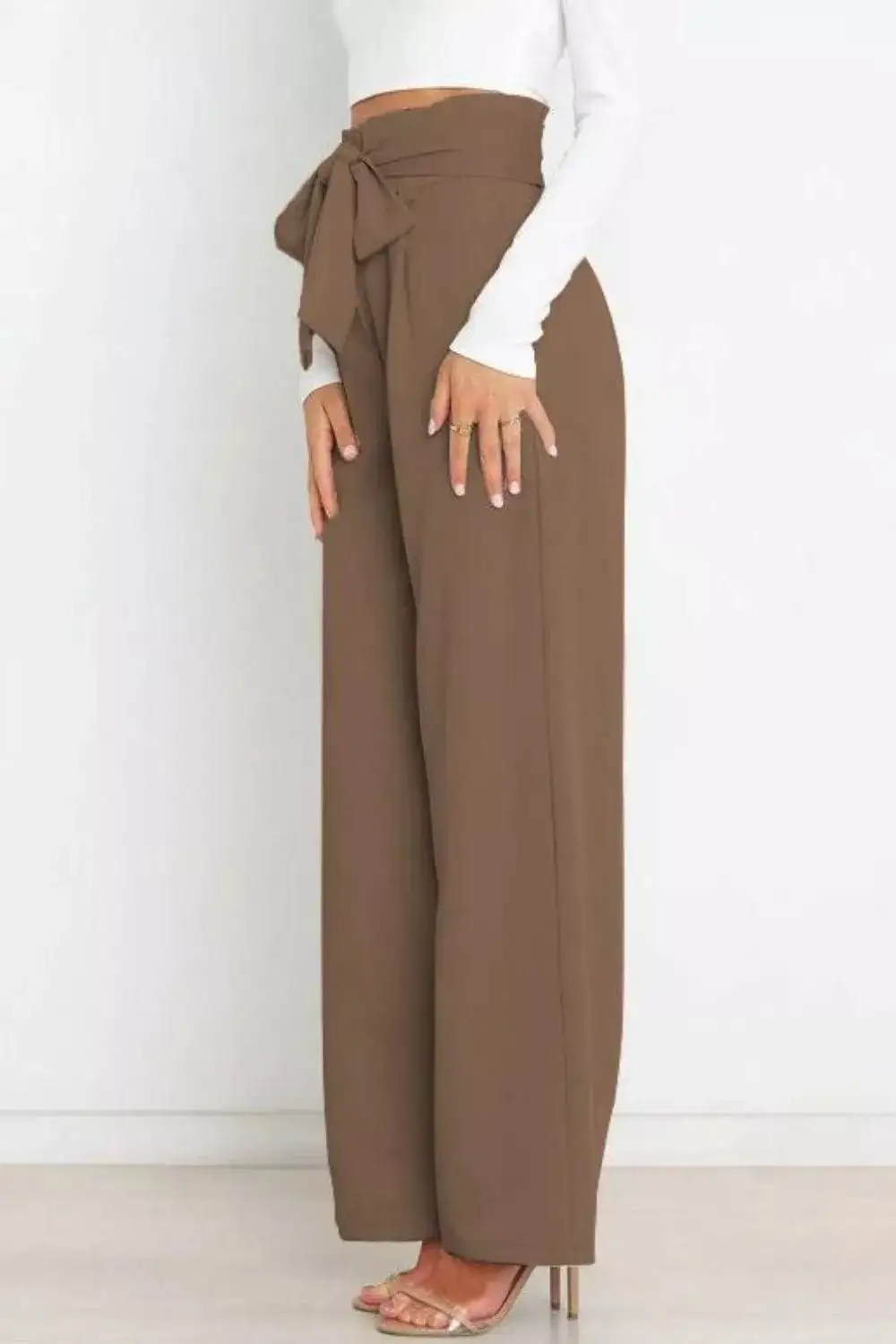 Wide Leg High Waist Pocketed Everyday Pants