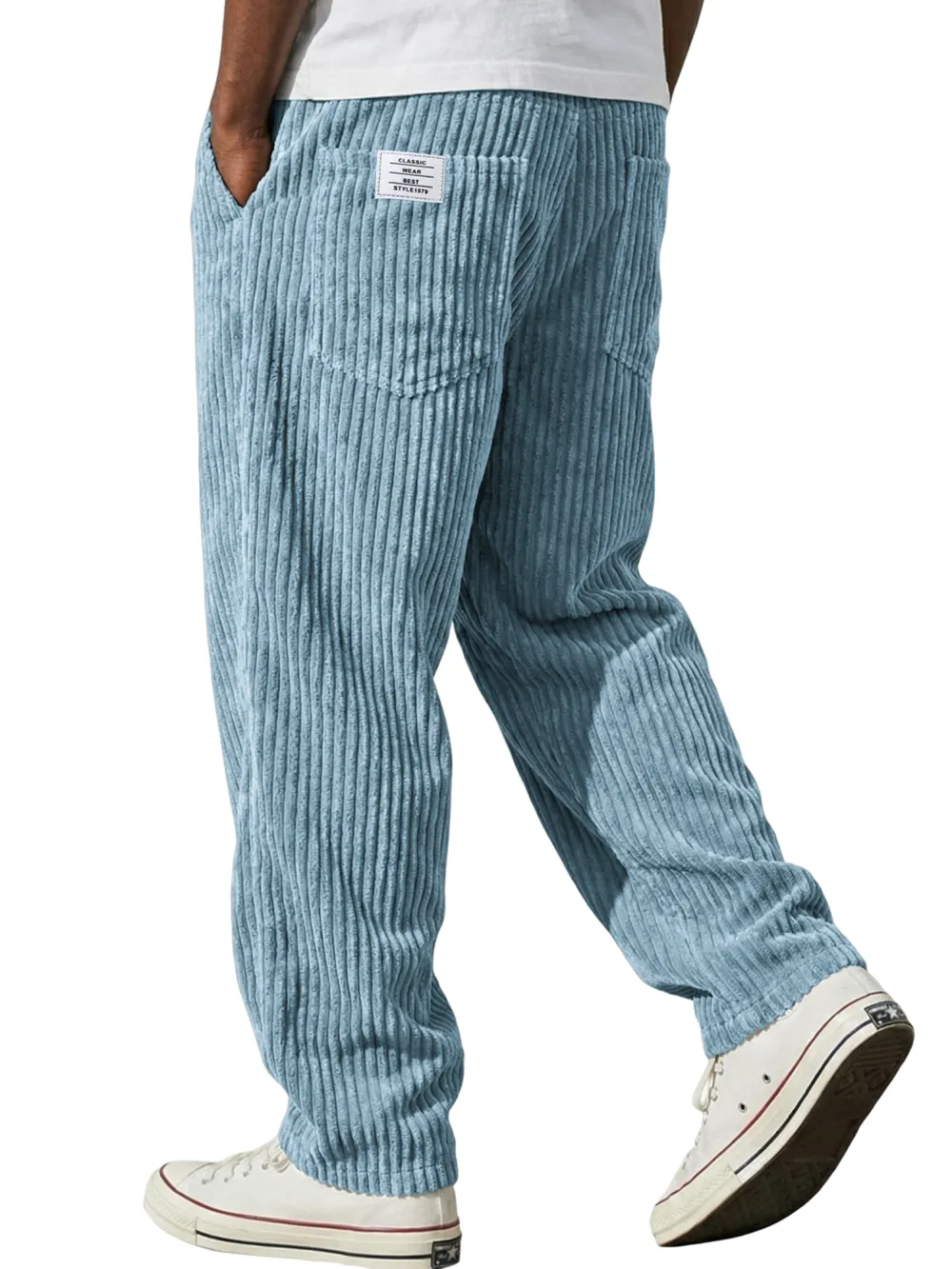 Relaxed Corduroy Seamed Detail Trousers