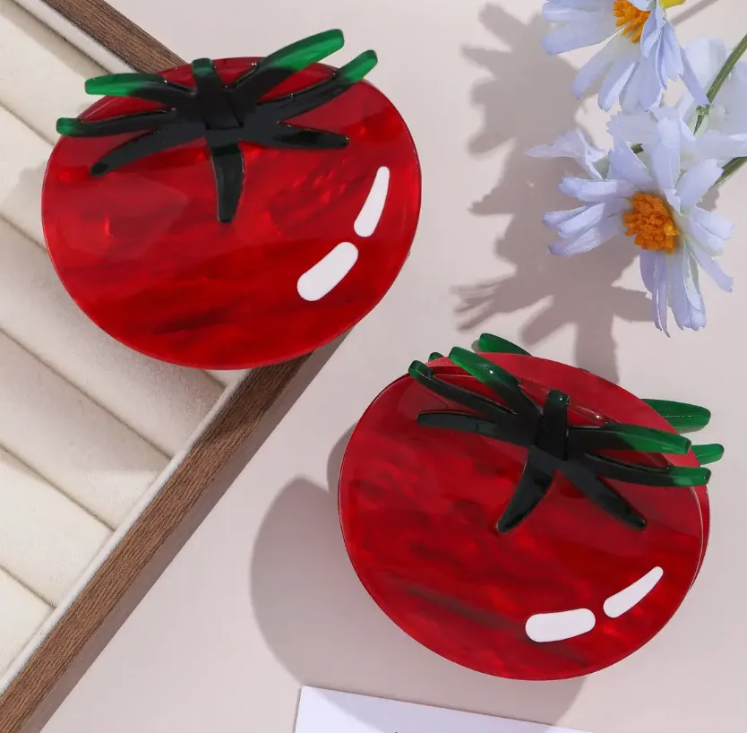 Tomato Hair Claw Clip