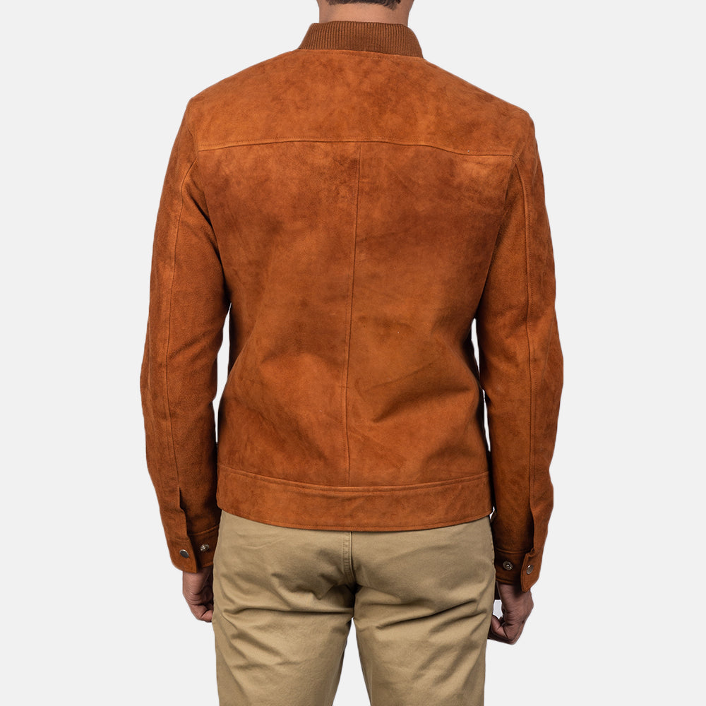 Men's Refined Bomber Suede Jacket