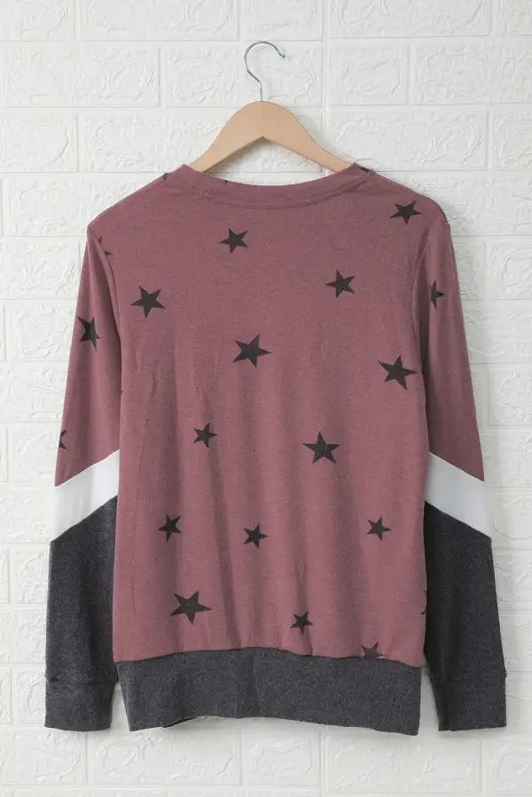 Star Color Block Sweatshirt