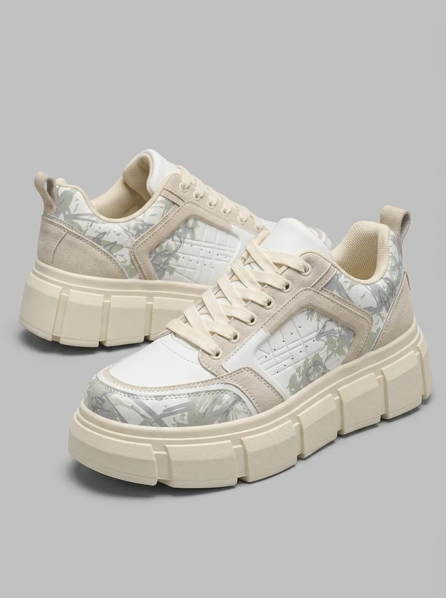 Men's Abstract Camo Pattern Patterned Skate Shoes