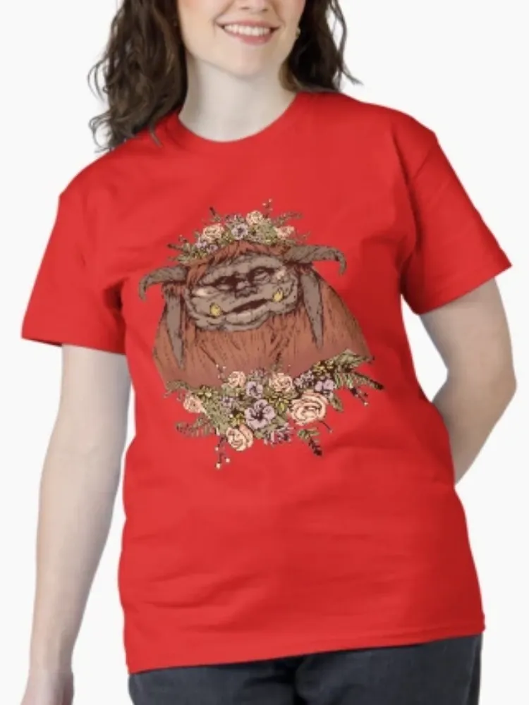 Women's Fantasy Creature Print Short-Sleeved Round-neck T-Shirt