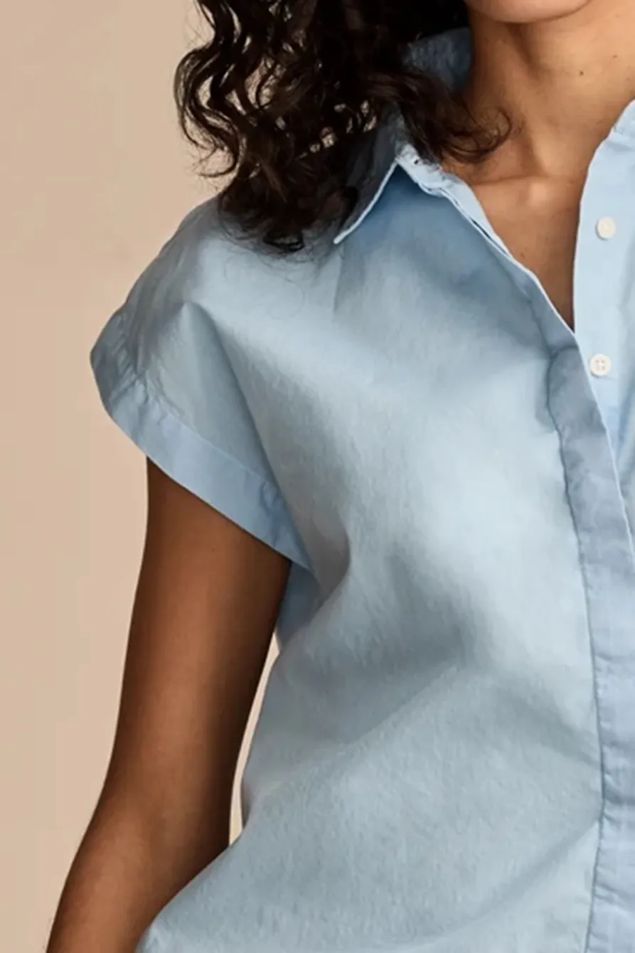 Sleeveless Cotton Tunic Buttondown