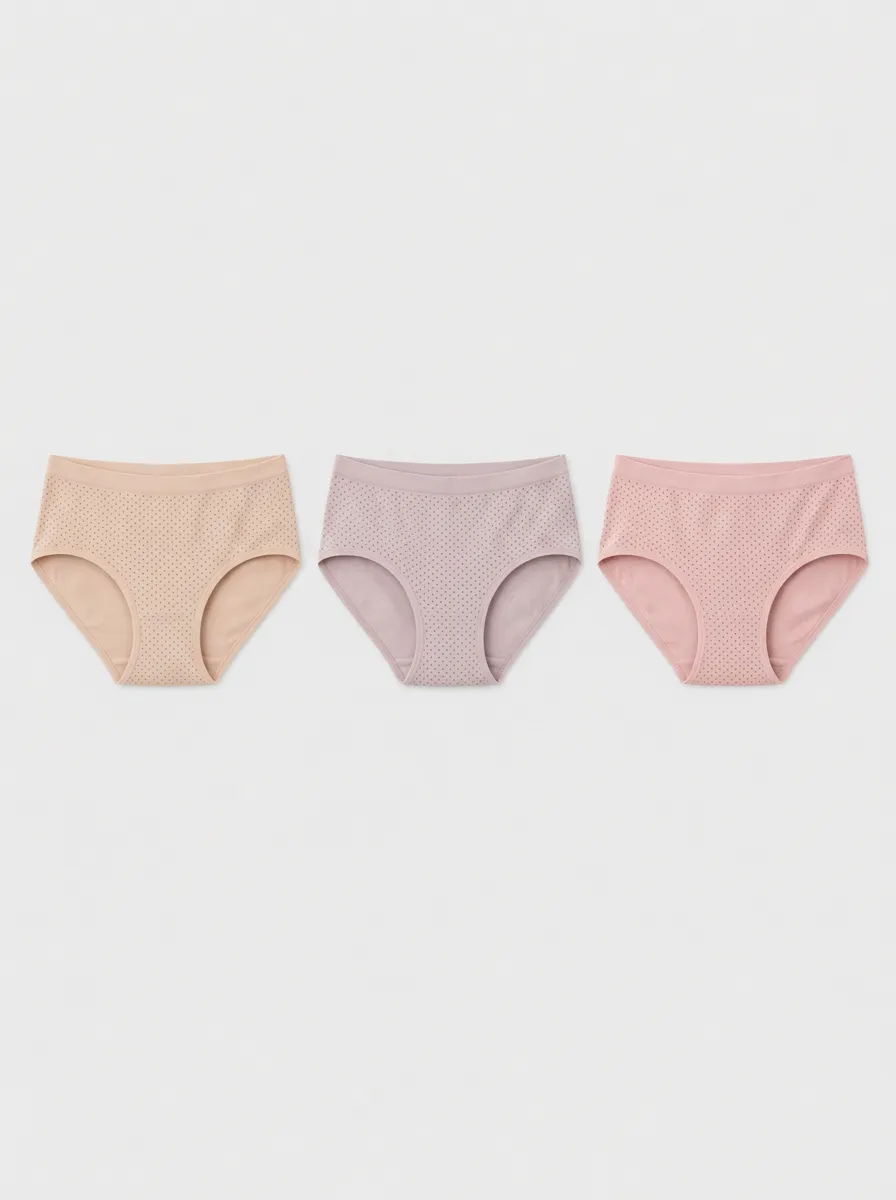 Women's Assorted Tonal Dot-Pattern Briefs ( of 3) 3-Pack