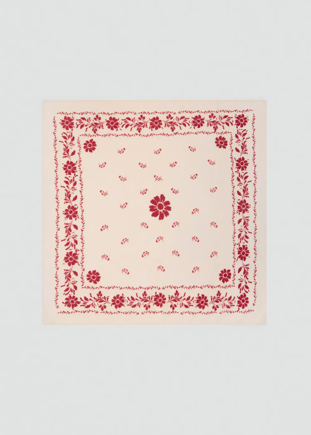 Casual Style Floral-Print Cotton Scarf