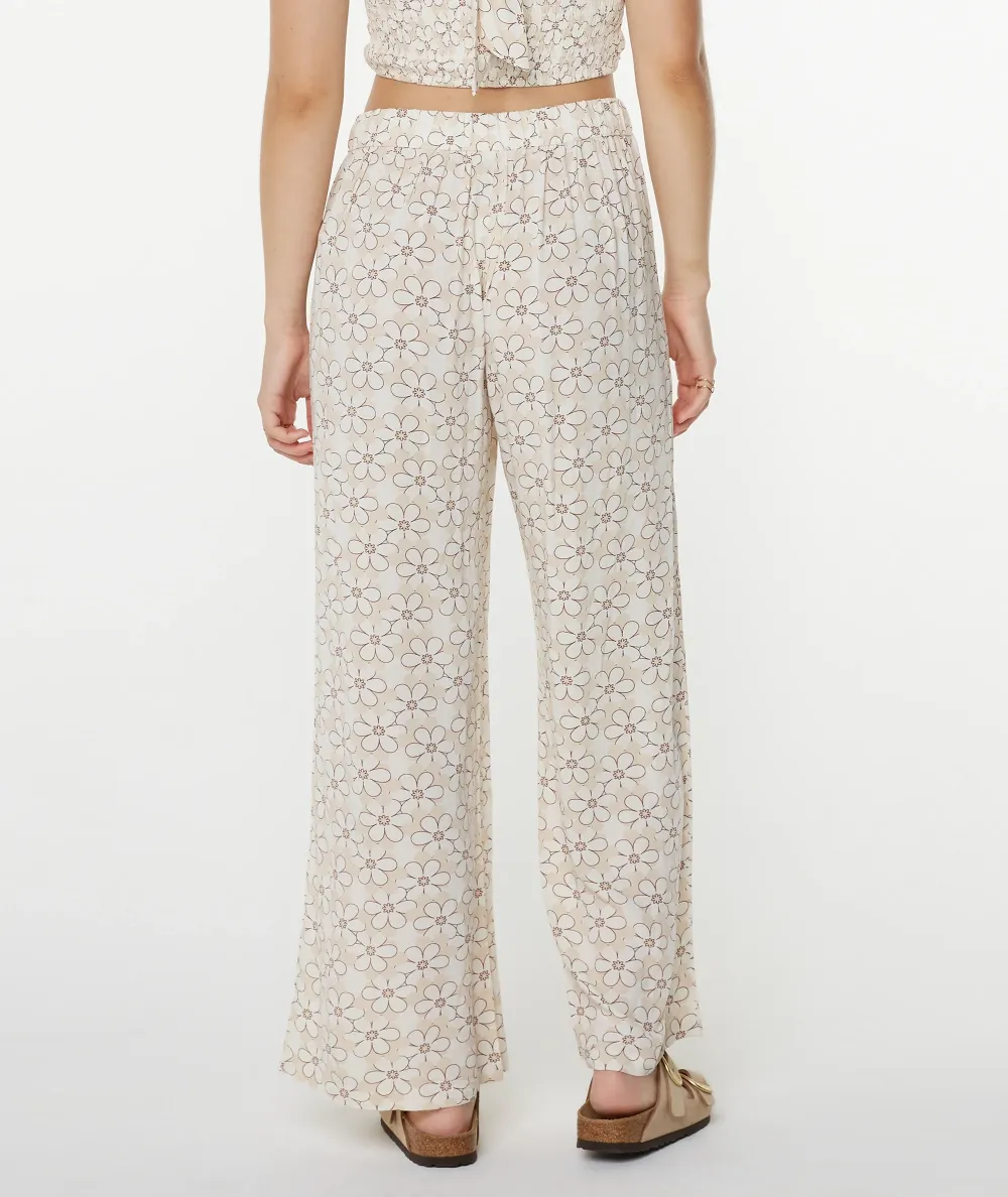 Floral Print Casual Wide-Leg Pants