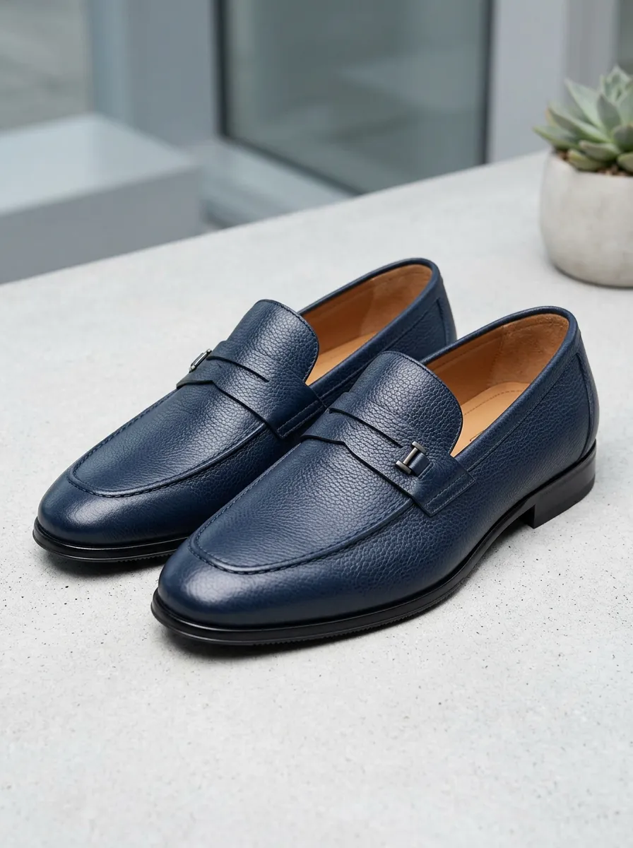 Men's Classic Pebble-Grain Loafers