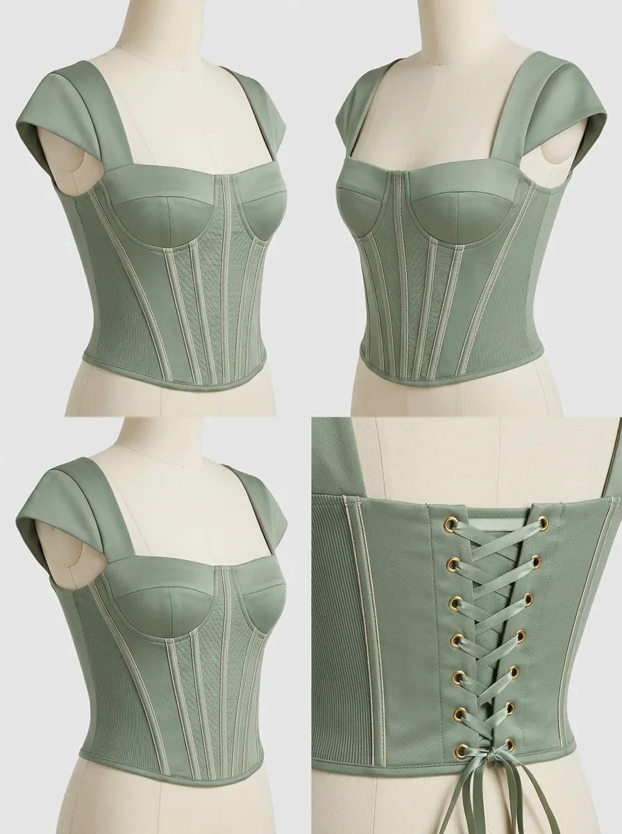 Training Lace Structured Look Women's Corset Top