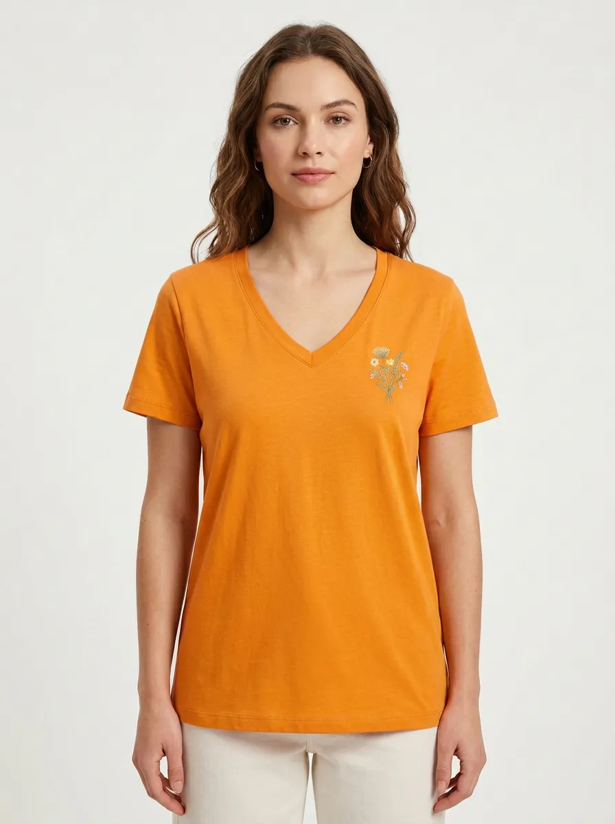 Women's Regular-Fit V-Neck T-Shirt