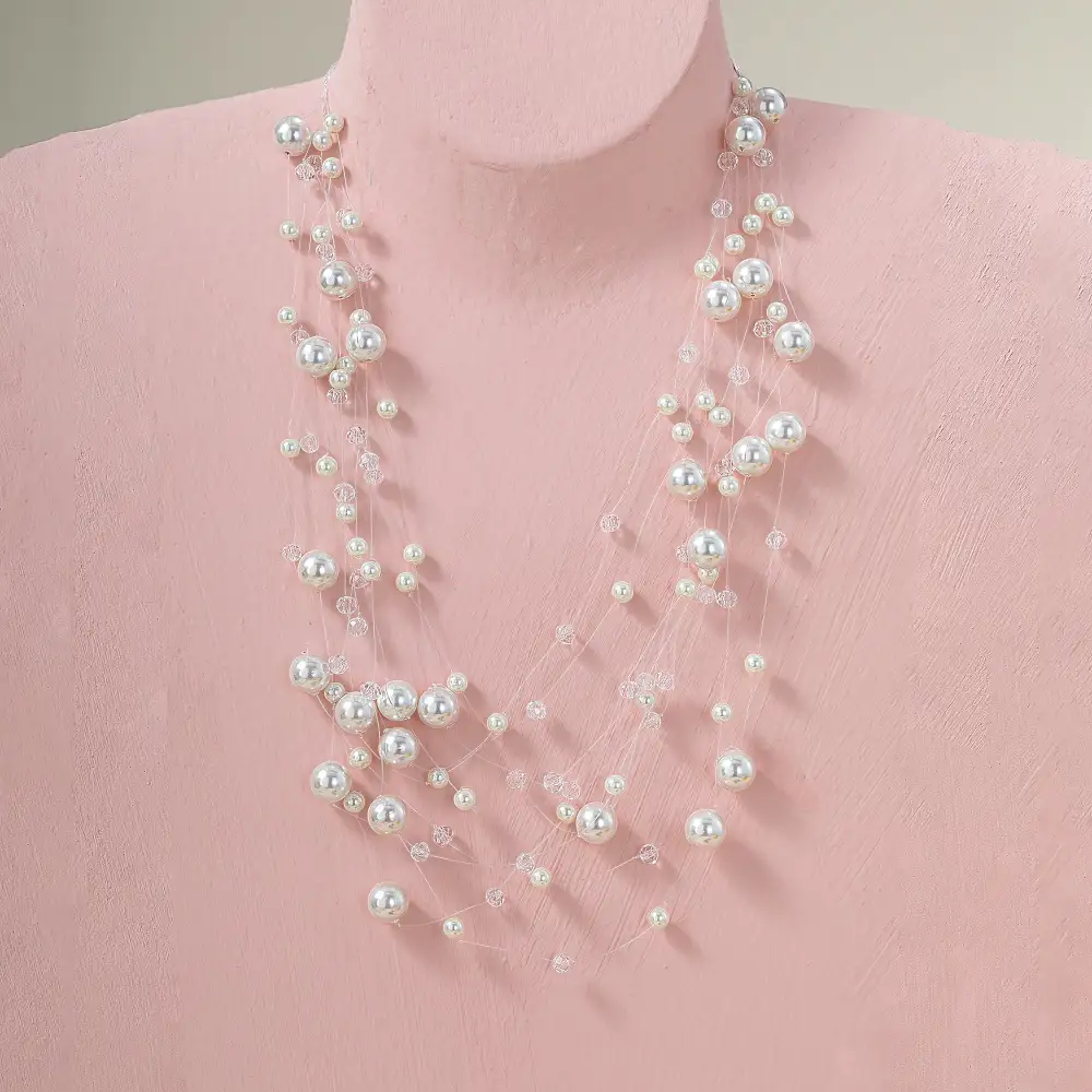 Pearl Bib Statement Necklace