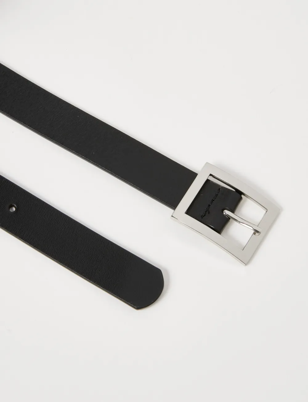 Minimalist Business Style Black Leather Belt