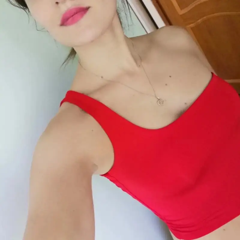 Cropped One-Shoulder Top