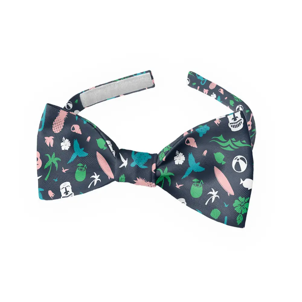Ocean Waves Blossoms Heritage Motif Bow Tie